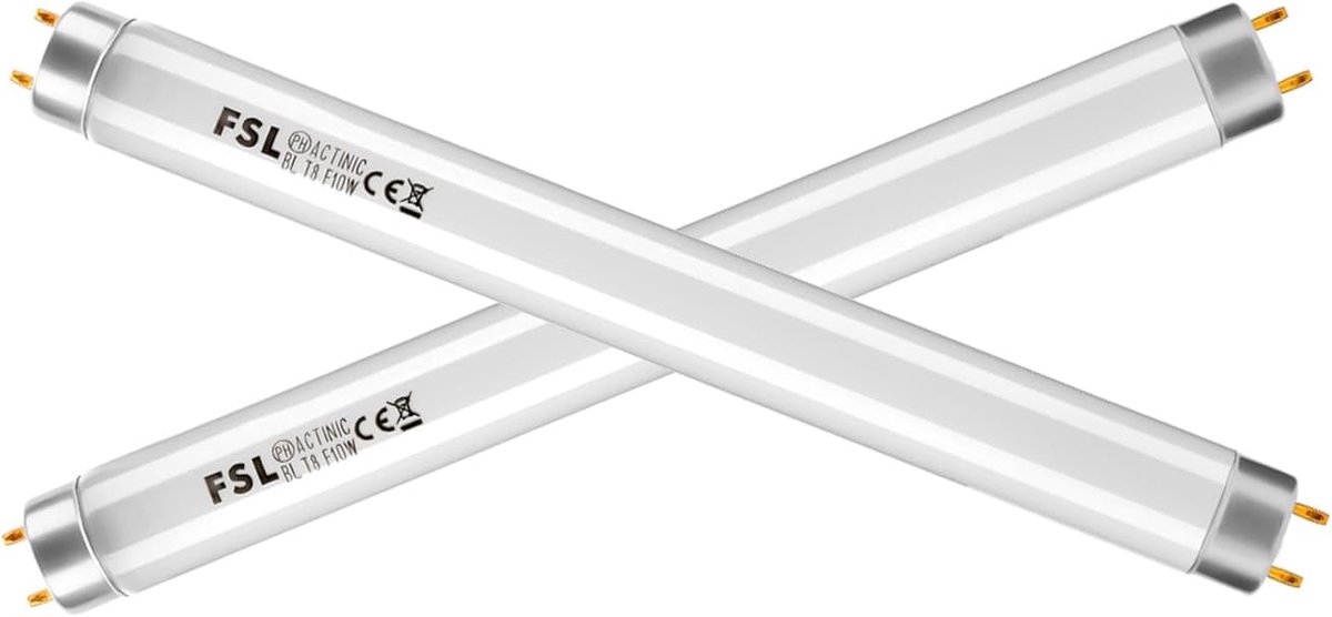 SnelShoppen - UV Vervangingslampen 2x10W T8 voor Insectenbestrijding, 330 mm, Zapper Lampen voor 20W Vliegengif, Effectieve Insectendoders, 2 Stuks