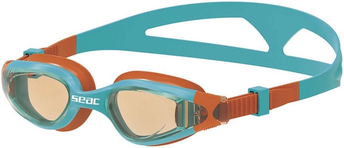 SnelShoppen - Zwembril Kinderen en Tieners - SEAC Ritmo JR - Voor Zwembad en Open Water - Comfortabele Pasvorm - Antifog en UV-bescherming - Kleurrijk