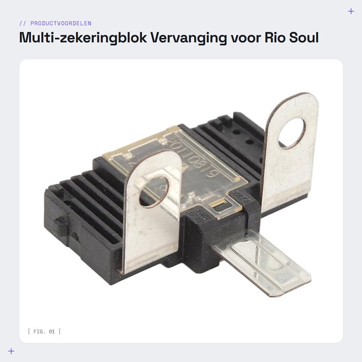 Dailygoods - Multi-zekeringblok - Vervanging voor Rio Soul - Compact formaat - Batterij zekeringkast - Voor Accent Venue 2018-2022 - Onderdeelnummer 1...