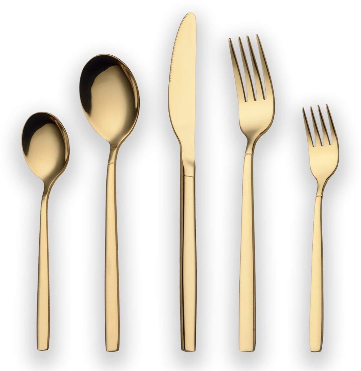 Dailygoods- Bestekset 30 delig - 6 persoons - Titanium-goud - Roestvrij staal - Duurzaam - Antiroest, goed uitgebalanceerd - Servies