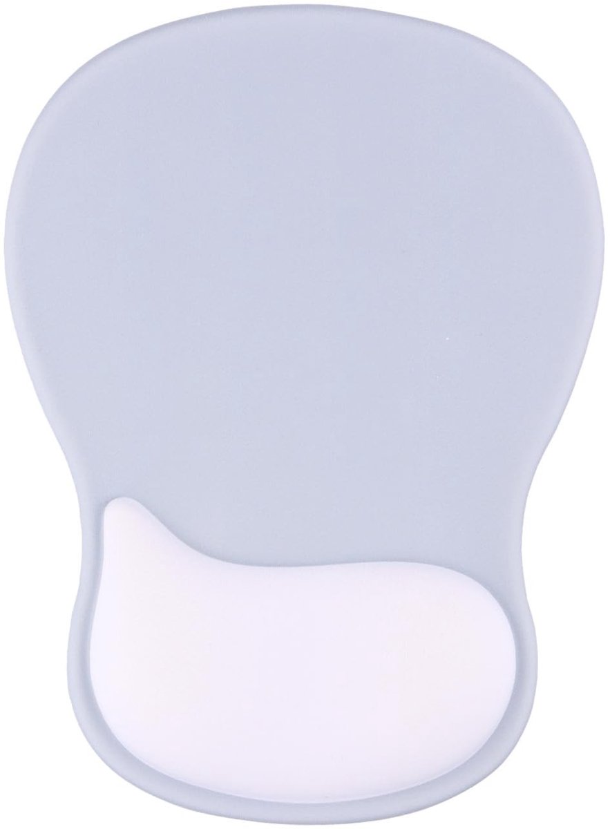 Dailygoods - Muismat polssteun gel langzaam rebound drukontlasting polssteun antislip PU-zool muismat voor kantoor en gaming zilvergrijs