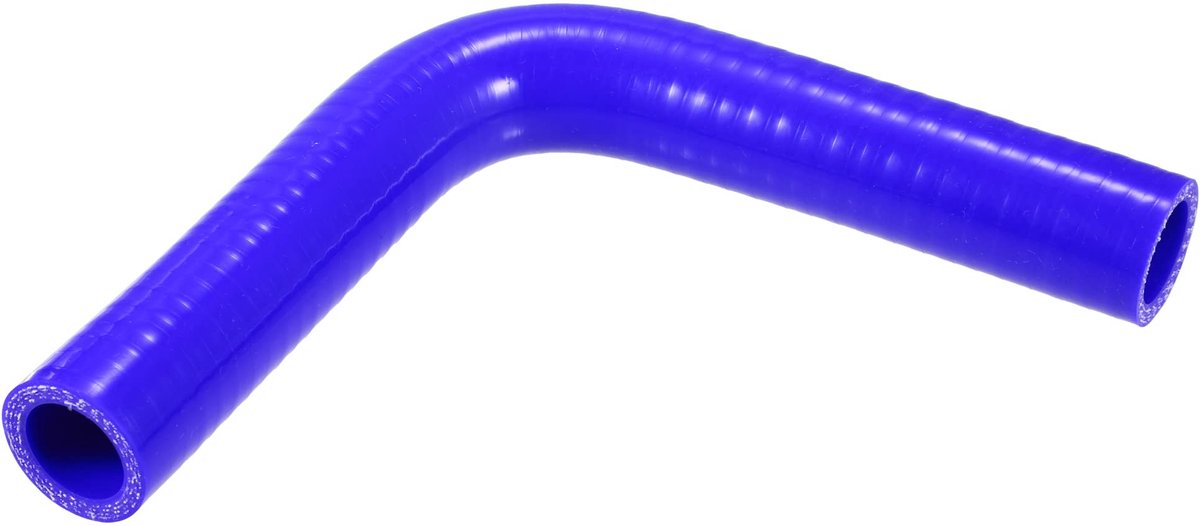 Dailygoods- Siliconen Slang 90 Graden Bocht - Universele Koppeling - Binnendiameter 25mm - Lengte 150mm - Blauw - Duurzaam Materiaal - Koelslang