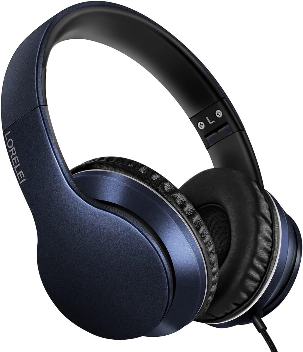 Thijox - LORELEI X6 Over-Ear Hoofdtelefoon met Microfoon - Lichtgewicht Draagbare Stereo Bas - Opvouwbare Bedrade Hoofdtelefoon voor Smartphone, Table