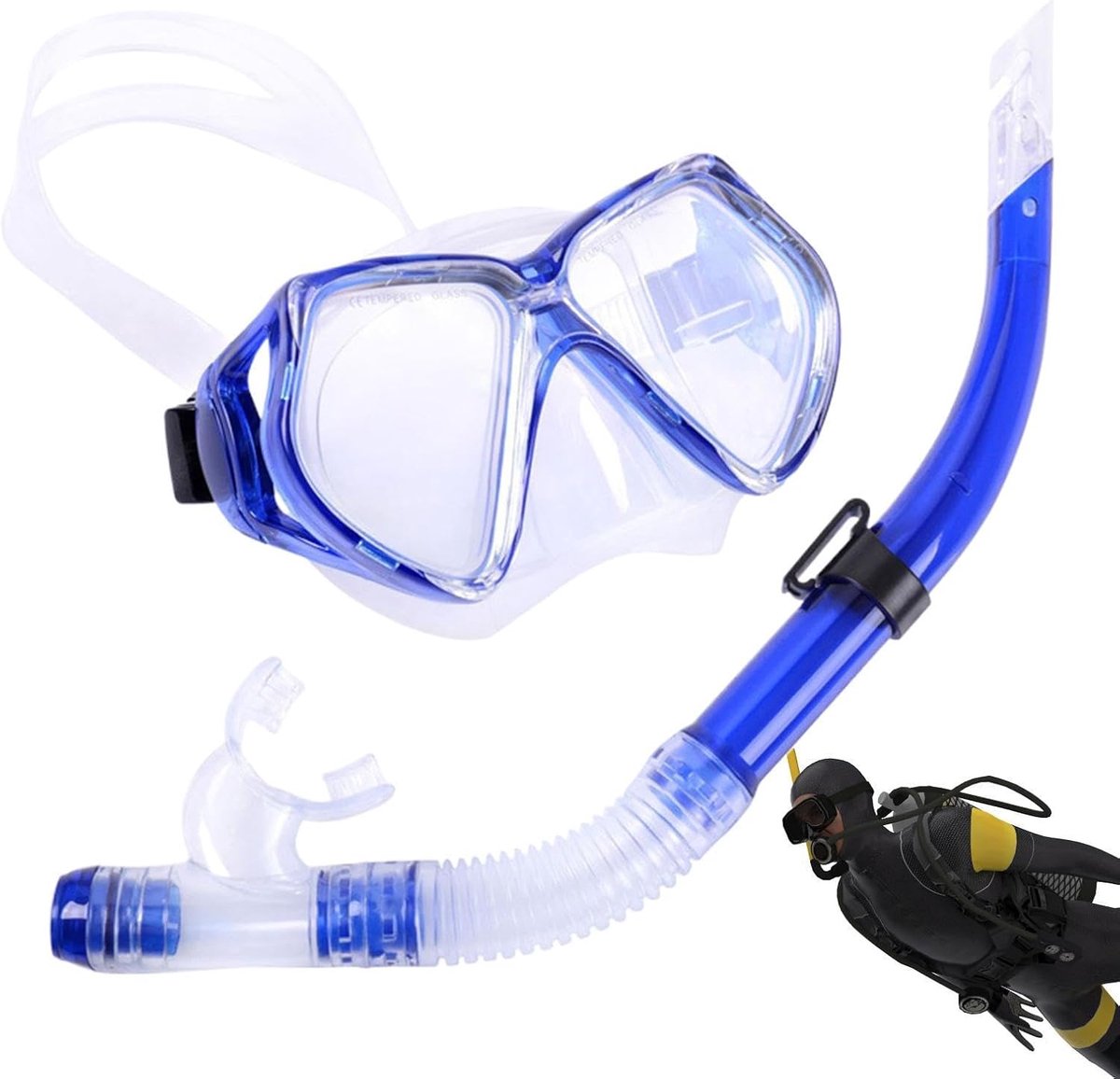 Thijox - Snorkelbril Verstelbaar Anti-lek Panoramisch Uitzicht | Duikbril voor Mannen, Vrouwen, Kinderen en Jongeren | Snorkel Gear voor Strand, Zee,