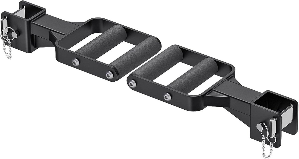 Muti-Grip Dip Bars Bevestiging voor Power Rack, Geschikt voor 5cm x 5cm en 7.5cm x 7.5cm, Ideaal voor Thuis Gym, Comfortabele Schuimgrepen, Versterk je Krachttraining met Breed en Smal Handvat