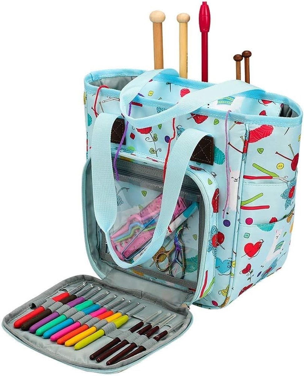 Handige Haak- en Draagtas voor Reizen, Ideaal voor Haakprojecten, Breiaccessoires en Garens