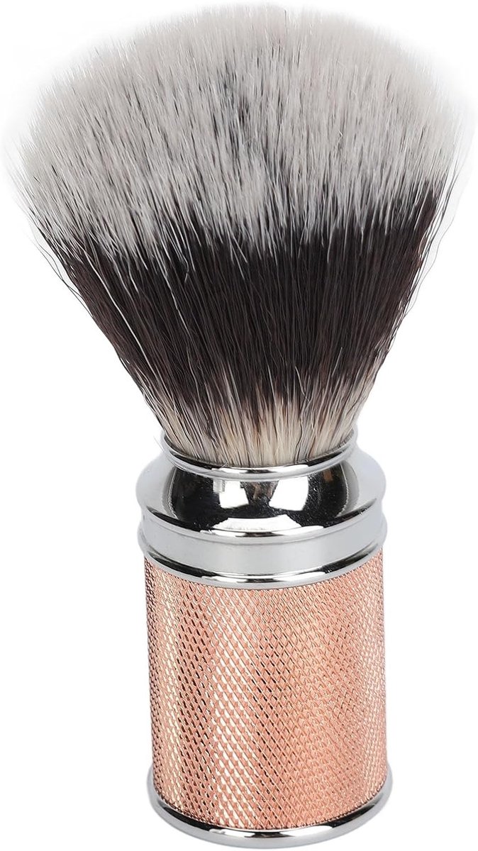 Heren Scheerkwast Set met Nylon Haren, Dubbelzijdige Scheermes en Perfecte Vaderdag Cadeaus