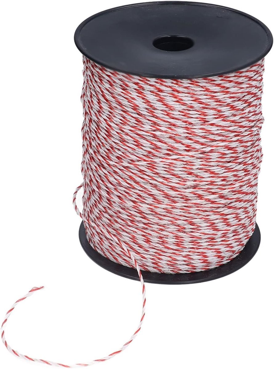 Draad voor Elektrische Omheiningen, 500M Turbo Draad met 6 RVS Draden van 0.15 Mm voor Boerderij, Paarden en Runderen