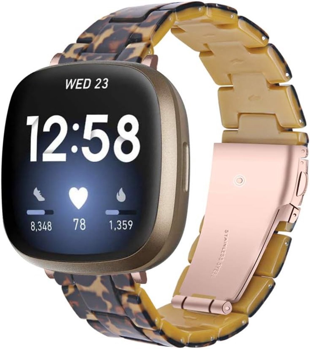 Verstelbare Resin Vervangband voor Smartwatch - Compatibel met Versa 4 en Sense 2, Duurzaam en Comfortabel