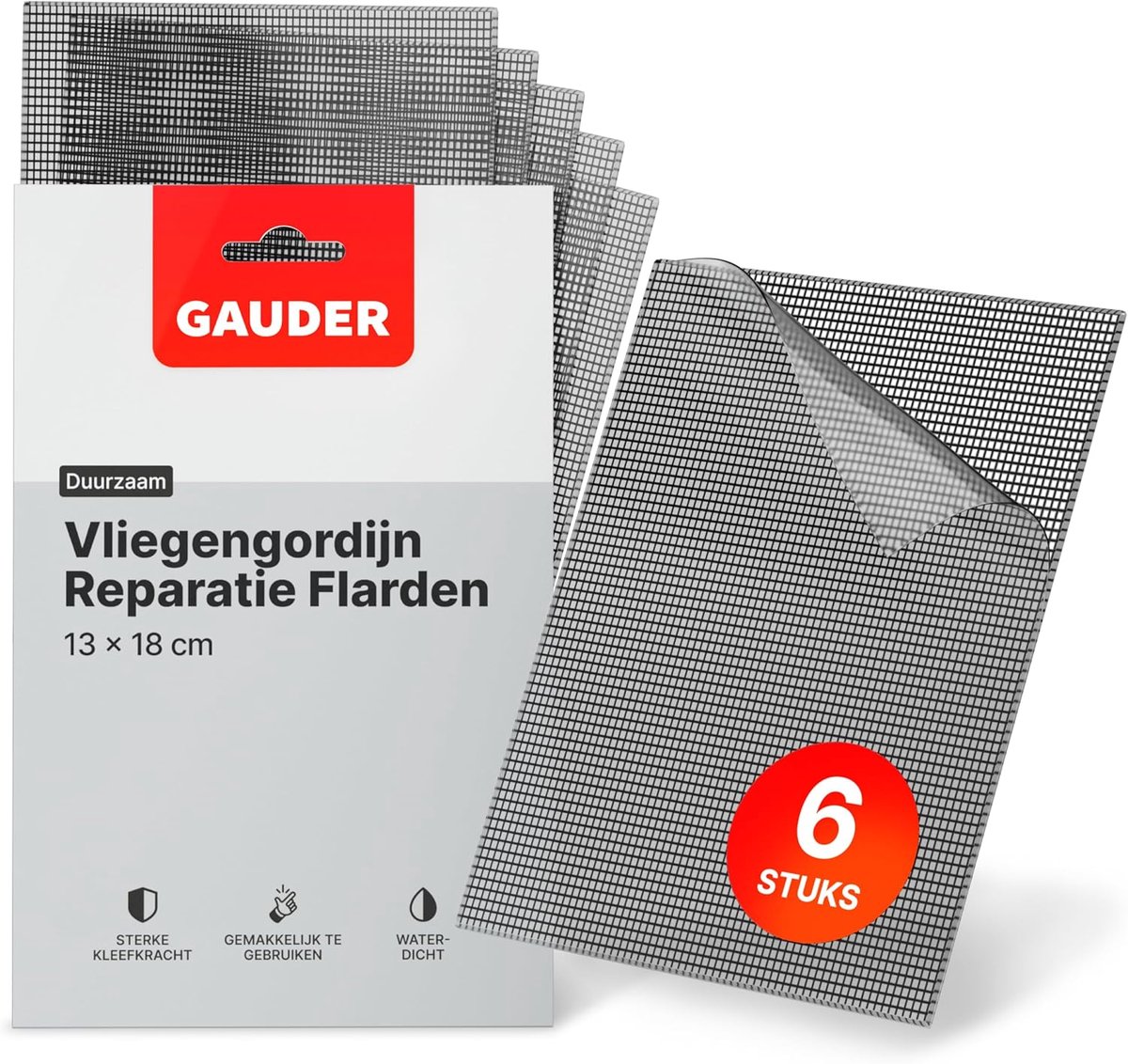 Thijox - Vliegenhor Reparatie Patches Zelfklevend - Insectenhor Reparatie Set van Glasvezel - Voor Deur, Veranda en Raam (6 Patches - 130 x 180 mm)