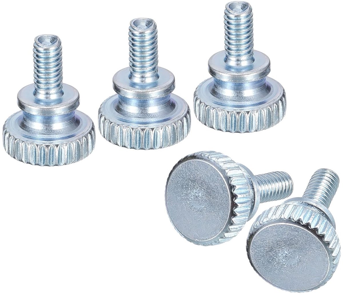 Slotted Head Screws M4 x 10 mm - Set van 10 Knurled Head Schroeven van Gegalvaniseerd Koolstofstaal voor Diverse Toepassingen