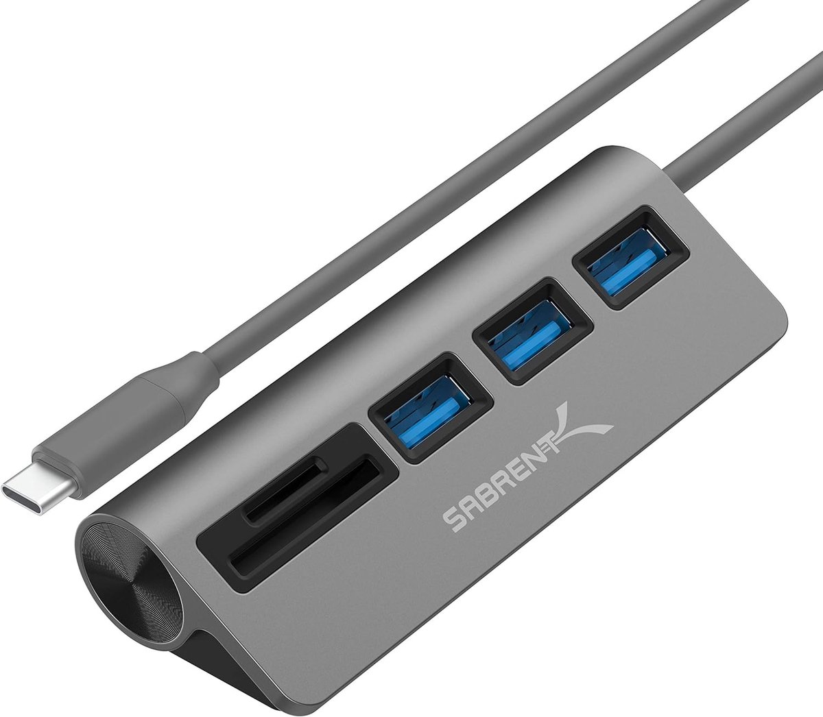 Thijox - 3-poorts USB 3.0 Hub met SD/Micro SD Kaartlezer - Gegevensoverdracht tot 5 Gbps - Plug & Play - Ideaal voor Laptop, PC en Fotografie