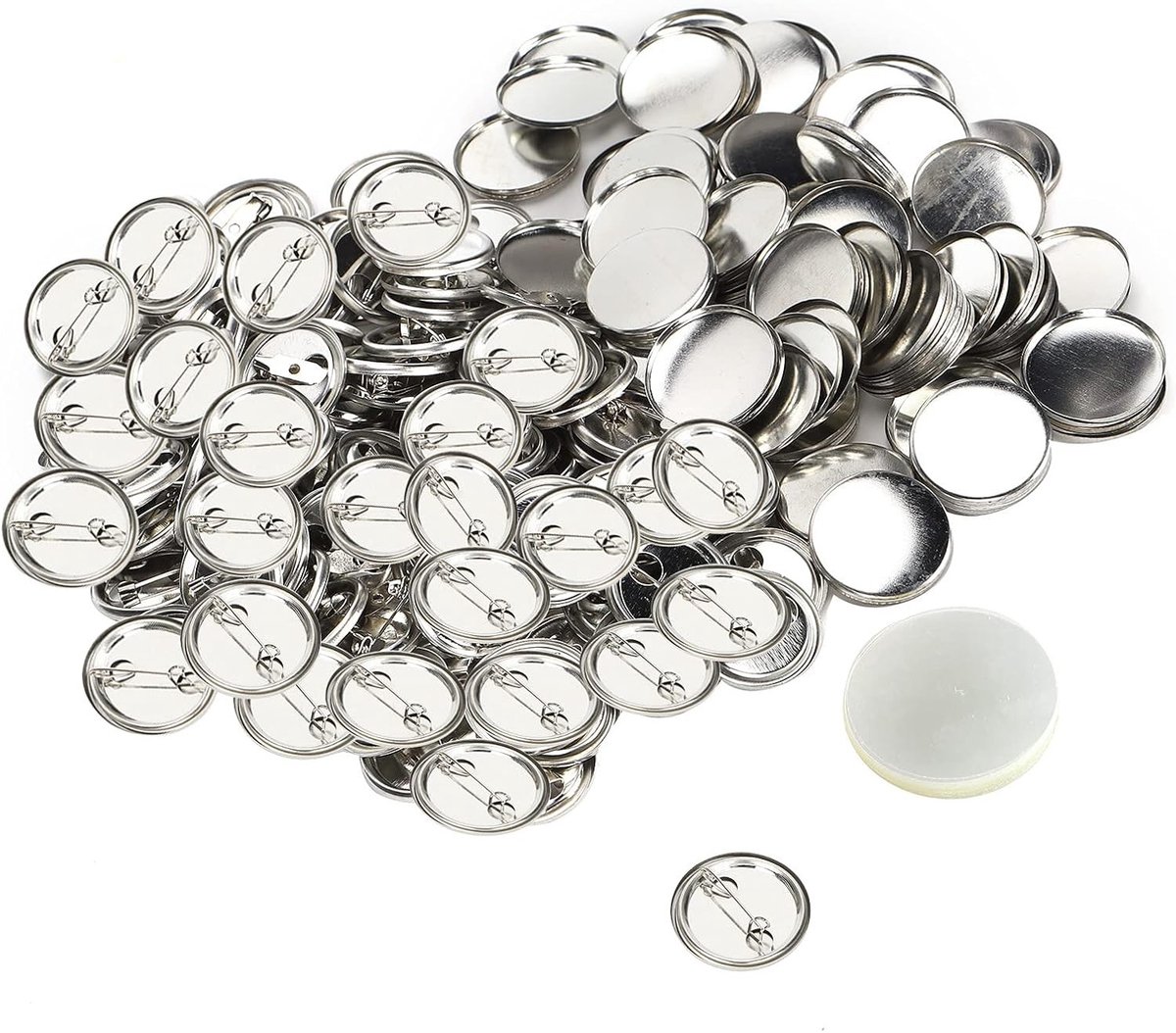 Set van 100 Craft Badges voor het Maken van Knop Badges, Pin Badges en Button Press Badges, Verkrijgbaar in 25mm en 32mm