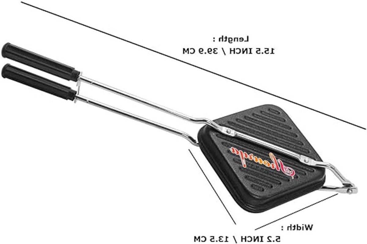 Sandwich Maker - Tosti Apparaat - Snacks Maken - Antiaanbaklaag - 135 cm - Zilver