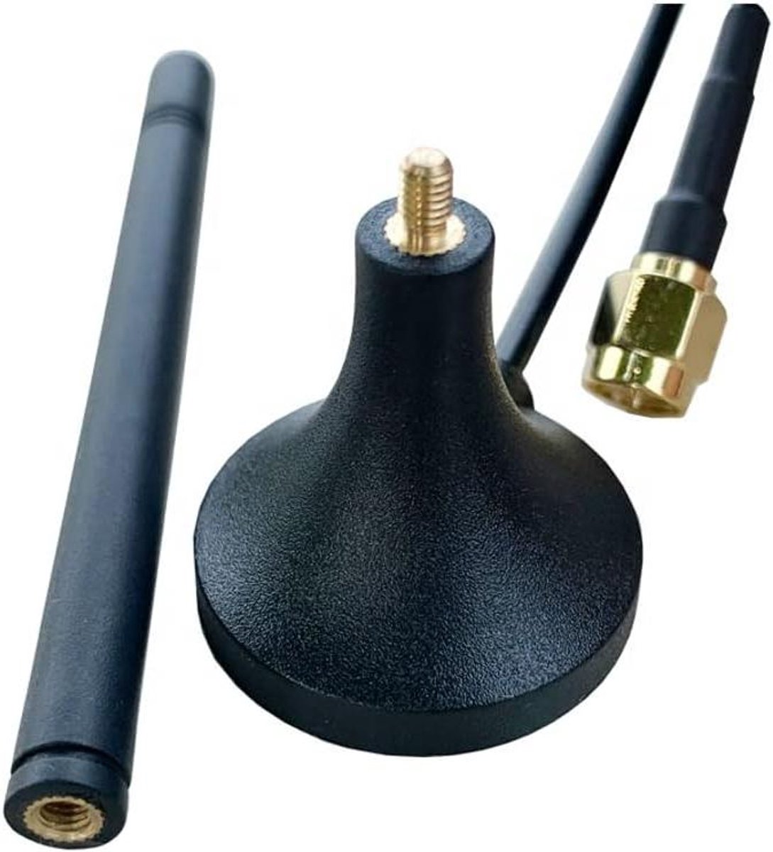 4G/5G Antennes - Mobiel Internet - Signaal Verbeteren - Magnetische Basis - 2 Stuks 3M Kabel - Zwart