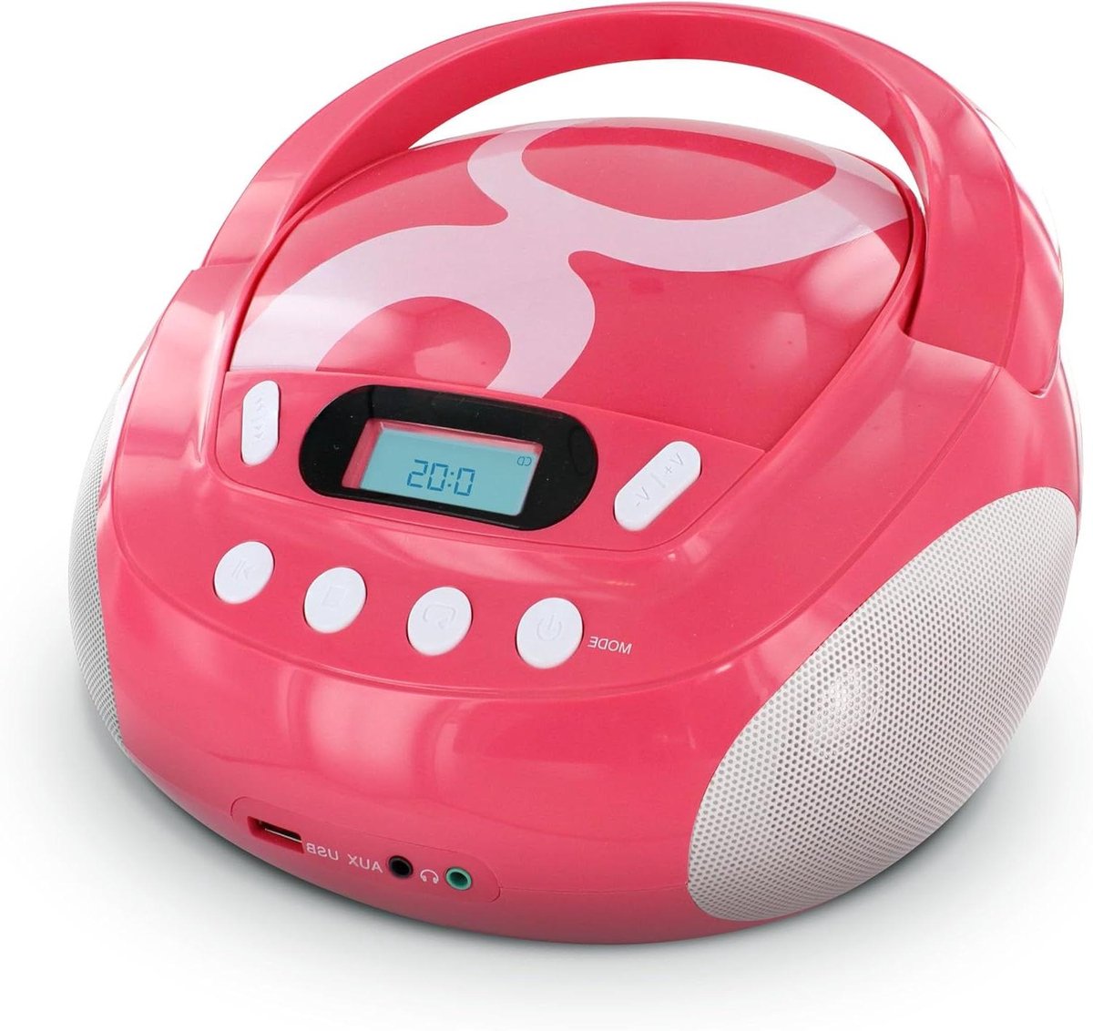 Radio CD speler - MP3 speler - Muziek luisteren - ID3 tag weergave - 2 Watt - Roze