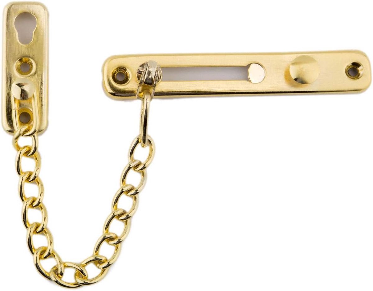 Ketting Deurslot - Extra Beveiliging - Huis Beveiligen - Veer Anti-diefstal - 123 cm - Zwart