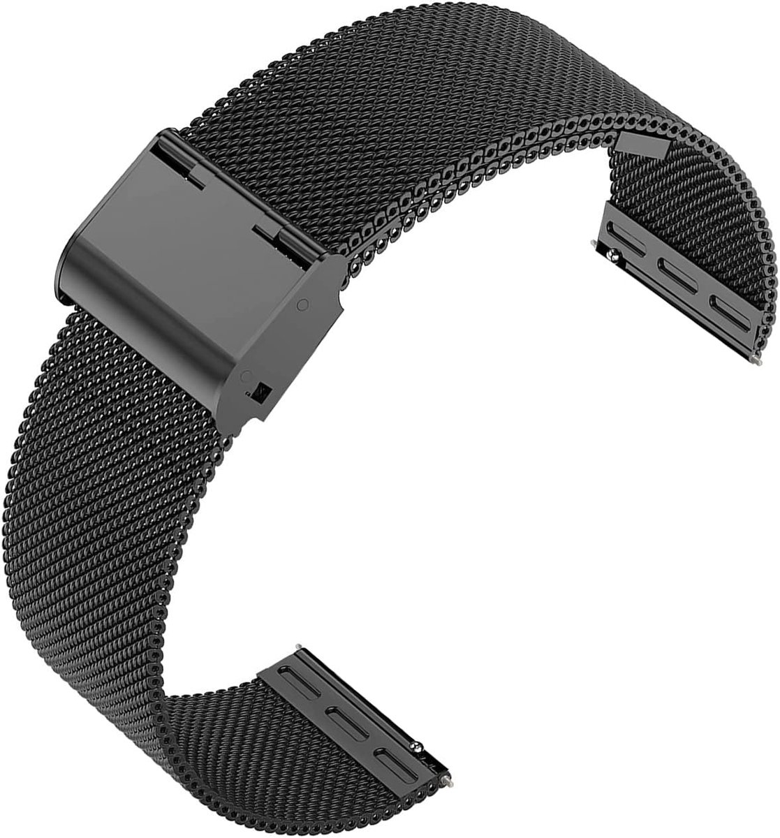 Thijox - Quick Release Horloge Strap - Mesh Geweven Metalen Horloge Band voor Mannen en Vrouwen - Universele Slimme Horlogeband - Zilver/Goud/Zwart/Ro