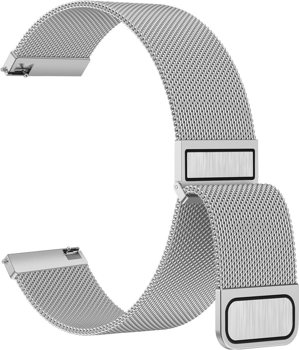 Horlogeband 22mm 20mm - RVS Mesh - Magnetische Sluiting - Snelle Verandering - SnelShoppen
