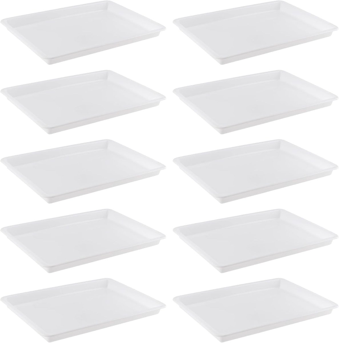 Set van 10 Plastic Activiteitenschaal voor Kunst en Ambachten - Organizer Tray voor School, Thuis, DIY Projecten en Schilderen, Beading en Creatieve Activiteiten