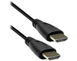 OcioDual 2m HDMI Kabel V1.4 Full HD 4K Audio Video Zwart voor PC Laptop TV Monitor Projector - Vergulde Aansluitingen