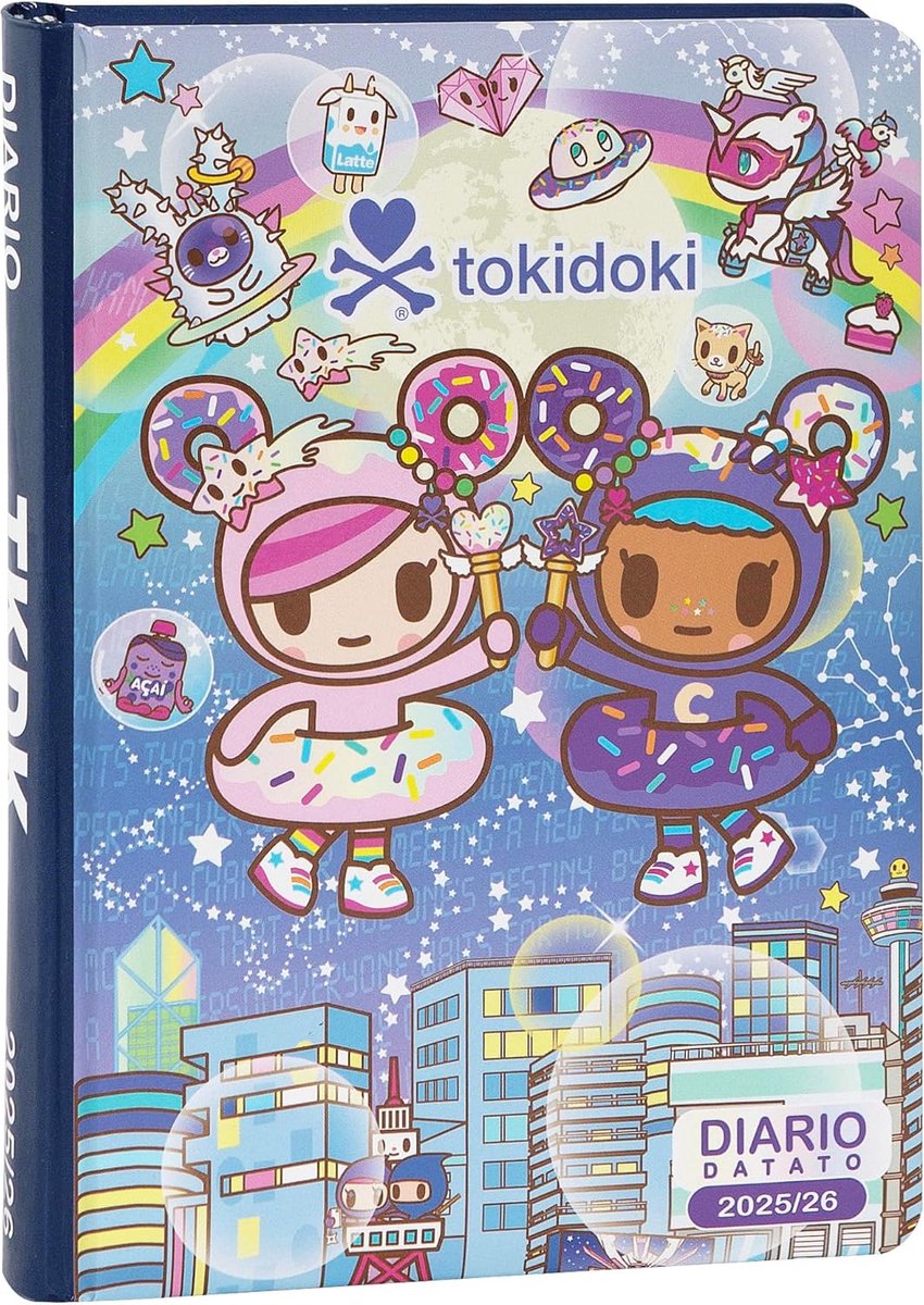 Thijox - TOKIDOKI Schoolagenda 2025-2026, Dagkalender voor Meisjes, 12 Maanden, Gevoerde Omslag, 352 Kleurrijke Pagina's, Ideaal voor Basis- en Middel