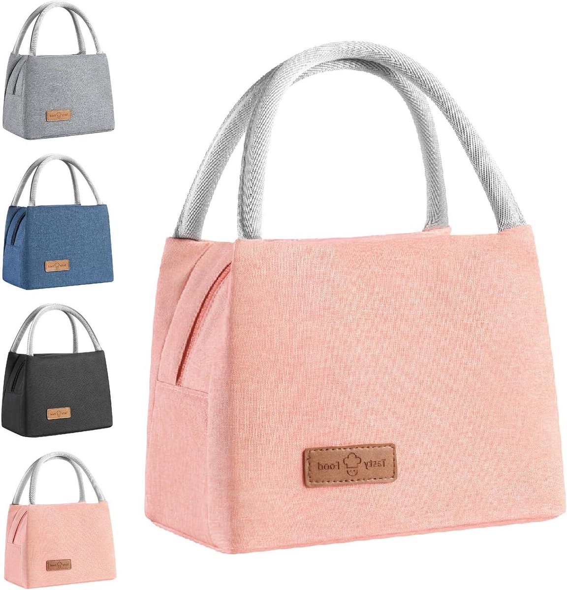 Kleine koeltas - Lunchtas geïsoleerd - Maaltijden meenemen - Drievoudige isolatielaag - 82 liter inhoud - Roze