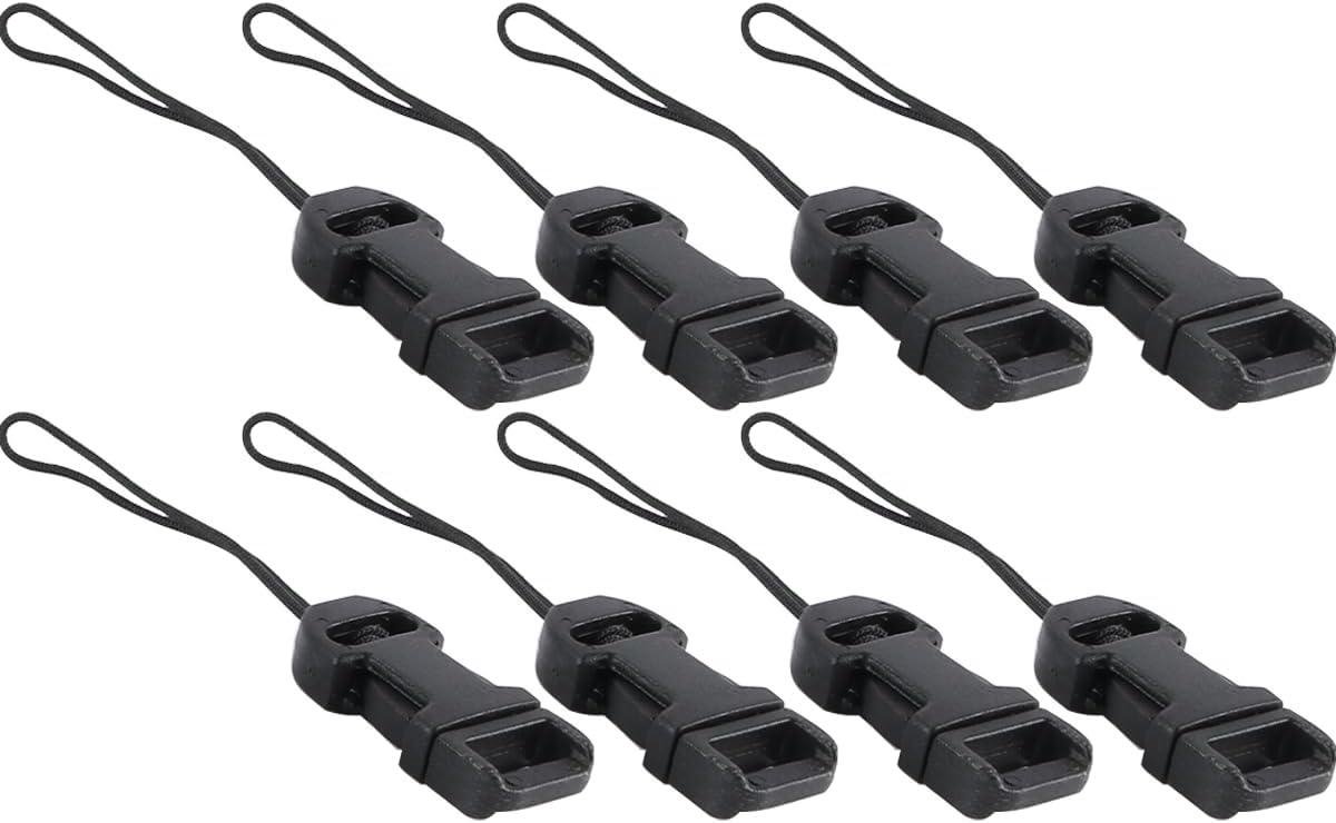 Snelkoppelingsclips Camera - Adapter Gespen - Camera Bevestigen - Duurzaam Nylon Materiaal - 8 Stuks - Zwart