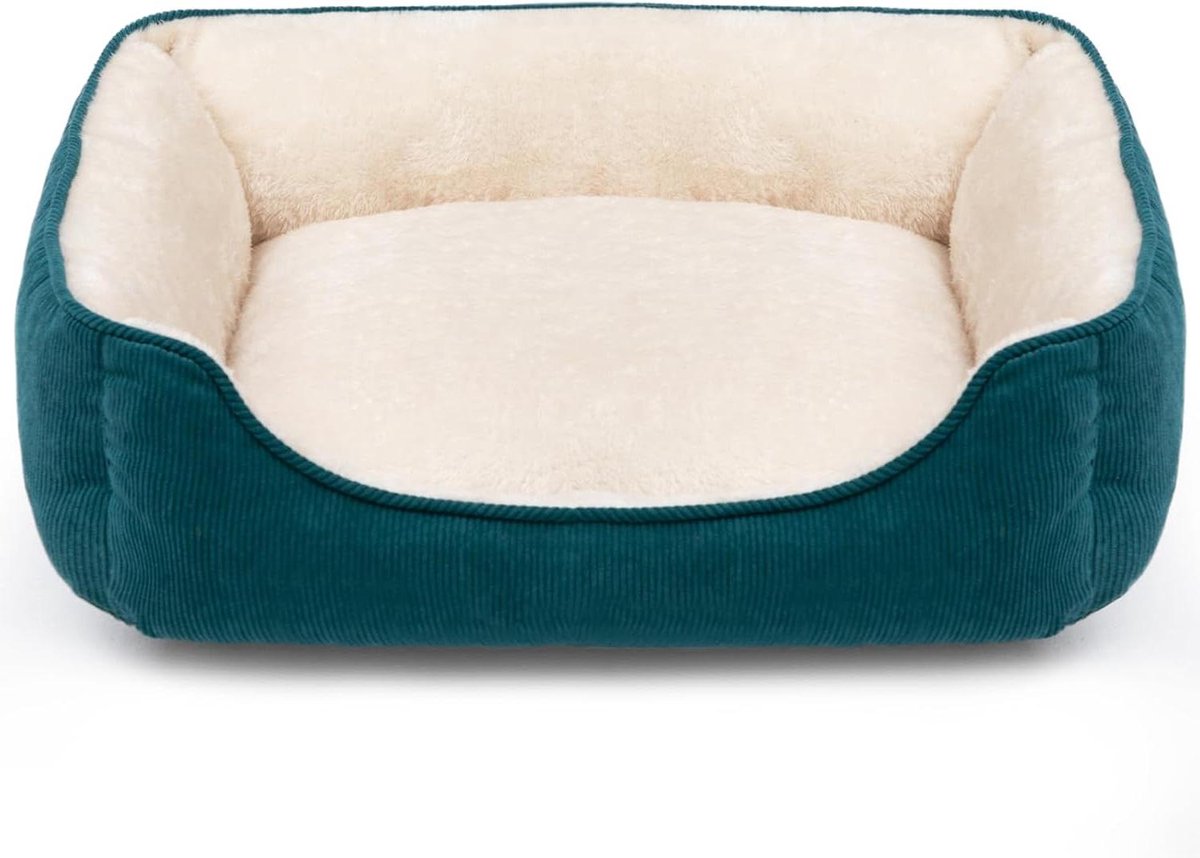 Huisdierbed - Kattenmand Hondenmand - Comfortabel Slapen - Krasbestendige Stof - 55 x 45 cm - Groen