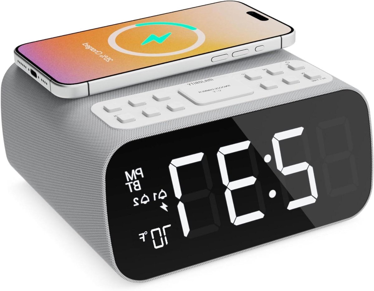 Nieuwe Wekker - Radio Alarm - Ontwaken - Ingebouwde Radio - 33 x 21 x 15 cm - Zwart