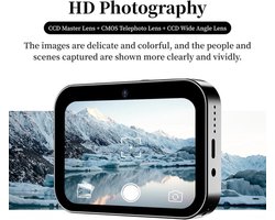 Digitale camera met touchscreen – 4K autofocus vlogcamera, 64MP compactcamera met 16x optische zoom – draagbare point-and-shoot camera, selfiecamera, muziek- en videospeler, geschikt voor kinderen en tieners – wit
