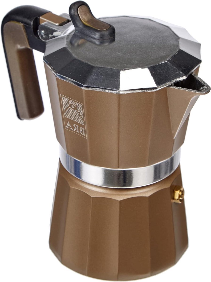 Koffiezetapparaat - Moka pot - Koffie Zetten - Avant-gardistisch design - 3 kopjes - Aluminium