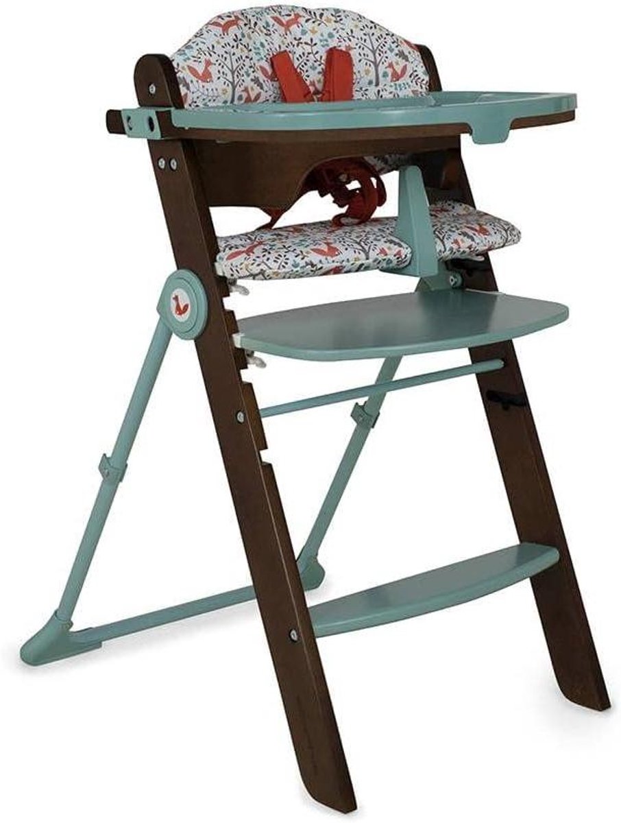 Houten Kinderstoel - Eetstoel Baby - Veilig Eten - Inklapbaar Zelfstandig - 54 x 89 x 62 cm - Foxford Hall