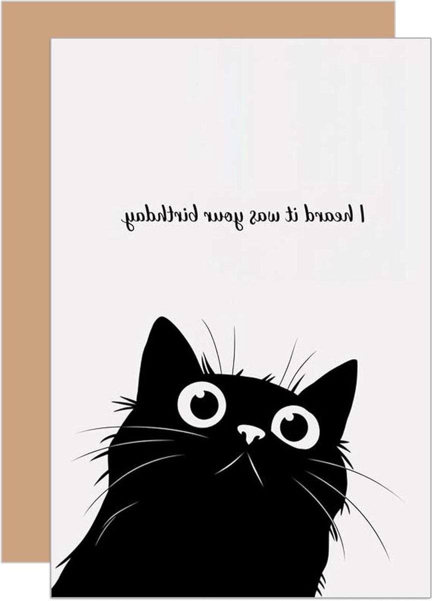 Verjaardagskaart met envelop - Wenskaart dubbel - Feestelijke groet - Hoogwaardig design - 115 x 17 cm - Neutraal