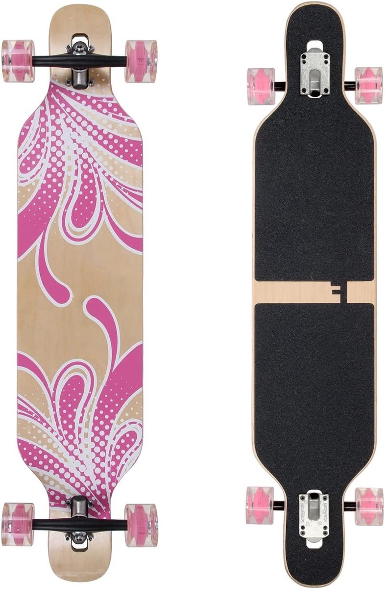 Longboard Skateboard Cruiser Cruisen en Tricks Verstelbare Flex 106 cm