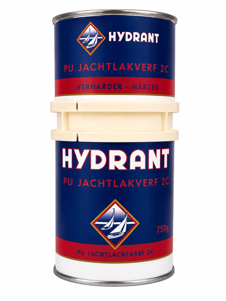 Hydrant PU Jachtlakverf 2C Hoogglans Tweecomponenten Jachtlak Set 750 gram inclusief Verharder voor Hout, Metaal en Andere Ondergronden – Kleur 304