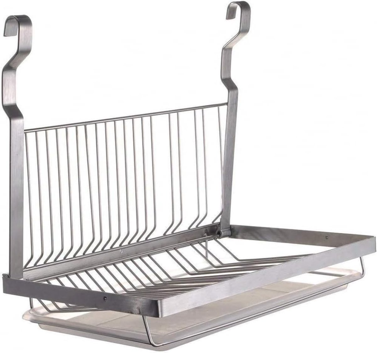 Opvouwbaar afdruiprek - Keuken organizer - Vaat drogen - Roestvrij staal - 60 x 45 cm - Zilver