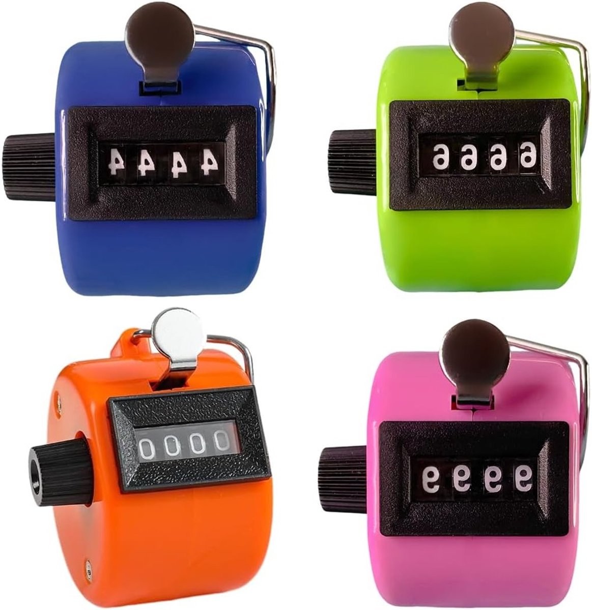 4 Stuks Handmatige Telapparaten voor Sport, Golf en Training - Multicolor Telmachine voor Schoolgebruik