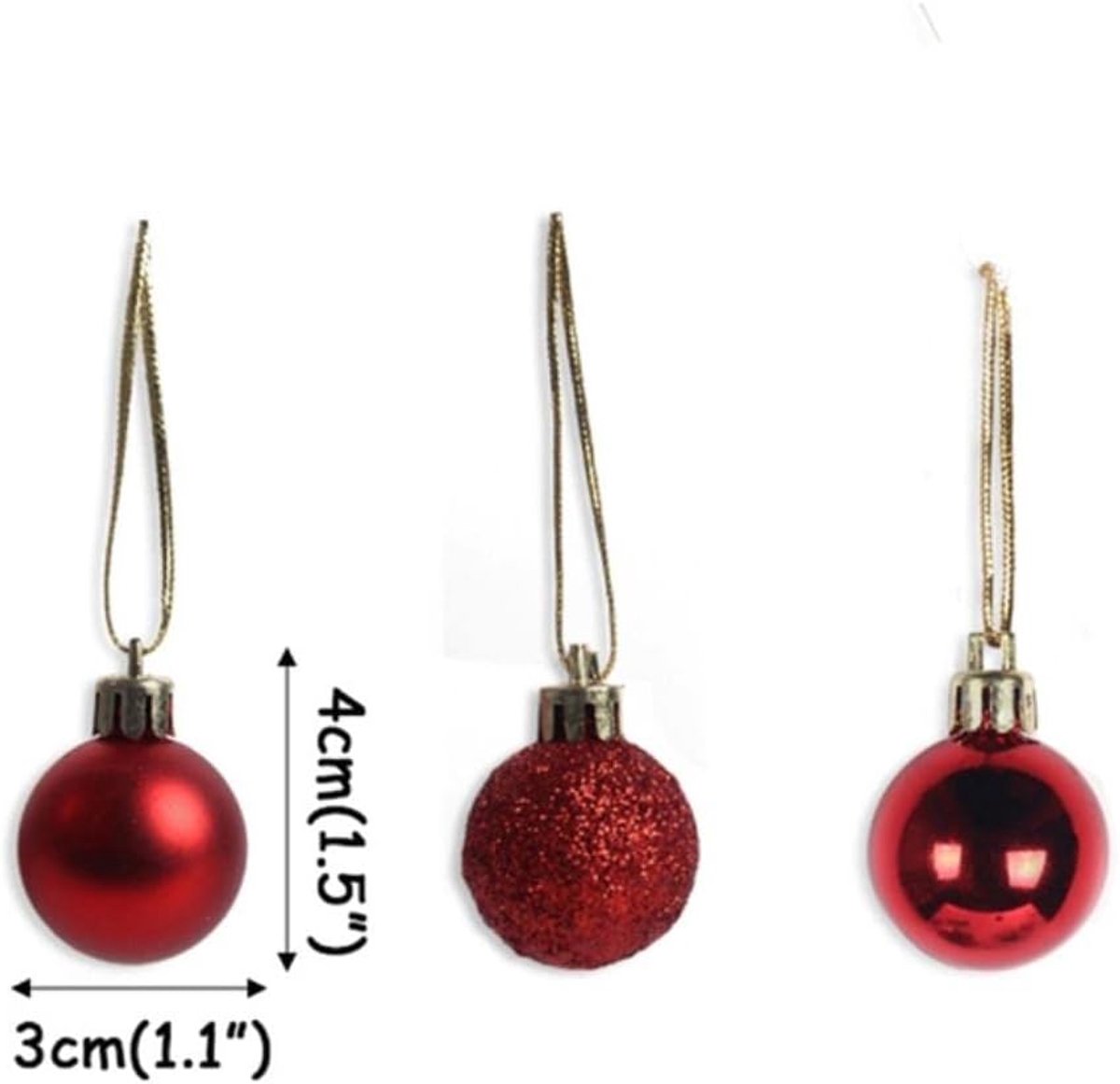Kerstballen Set - Kerstdecoratie Ballen - Kerstboom Versieren - Lichtgevend Ornament - 100 Stuks - Multicolor – foto 6