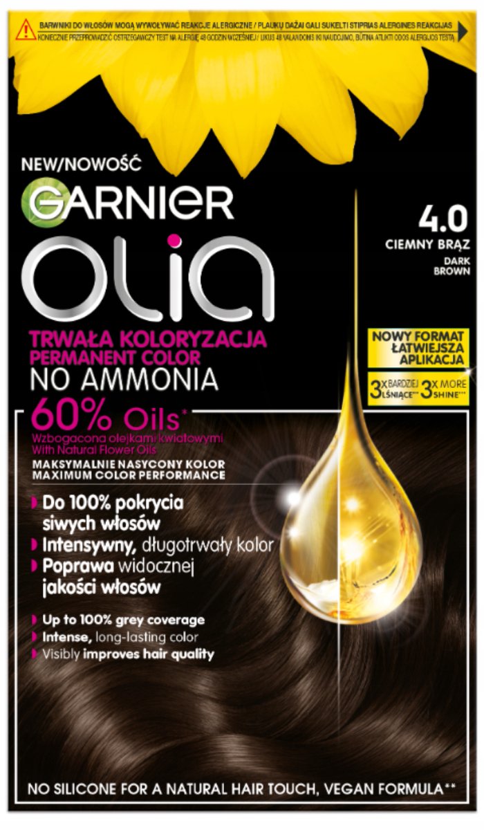 Garnier Olia Serie - Permanente Haarverf - Ciemny Brąz - Trage Verkleuring - 4.0