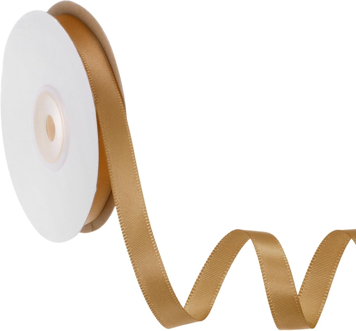 Bruin satijnen lint van 1 cm breed voor strikken, boeketten en cadeauverpakkingen - Perfect voor bruiloften, feesten en knutselprojecten