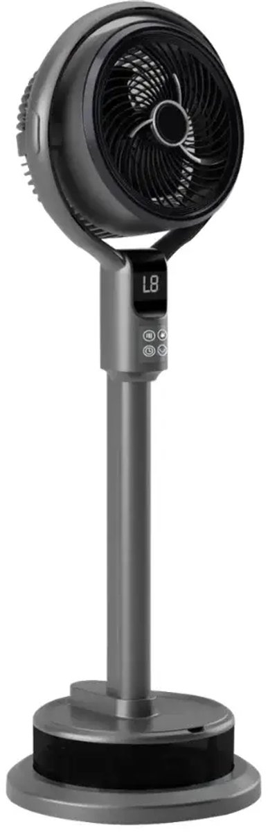 Mistventilator - Ventilator met water - Ventilator met waternevel - Luchtbevochtiger - Afstandsbediening - 3 Windsnelheden - Zelfdraaiend - Timer - 3 Windmodi - Zwart