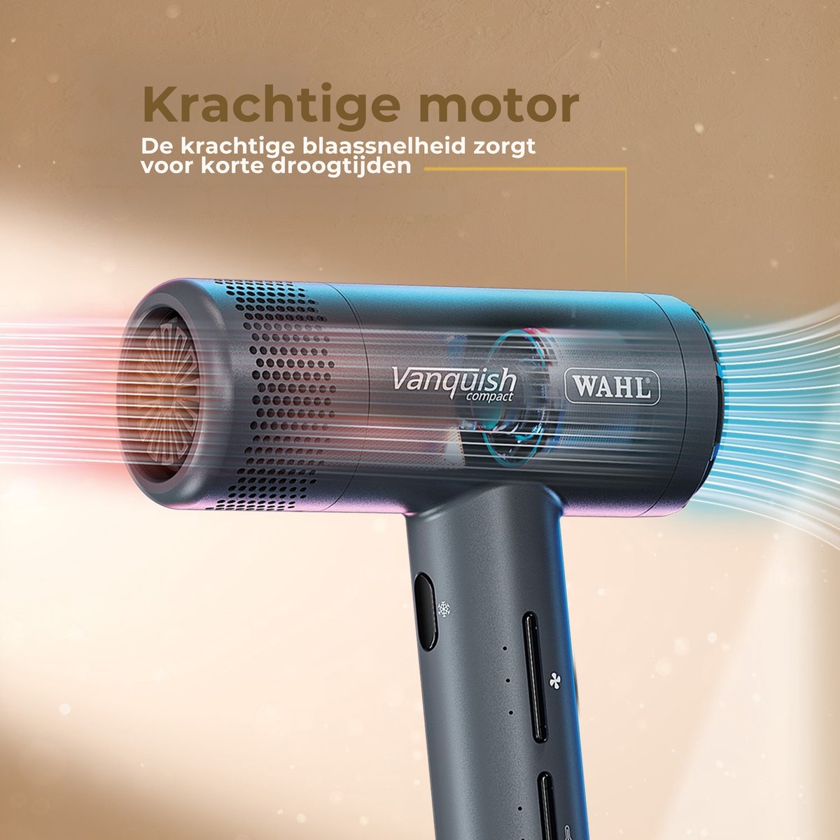 Wahl Vanquish Föhn - Lichtgewicht, ION Technologie & Sneldrogend - Professionele Haardroger - Met 2 Blaasmonden, Kam & Opbergtas - Ultimate Edition thumbnail 7