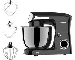 LUND 67812 Krachtige Planetaire Keukenmachine - 1500W - 4L RVS Kom - Zilver/Grijs