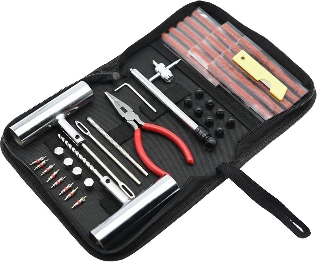 VHV - Bandenreparatieset - Autoband reparatiekit met T-handgreep - Tubeless banden onderweg