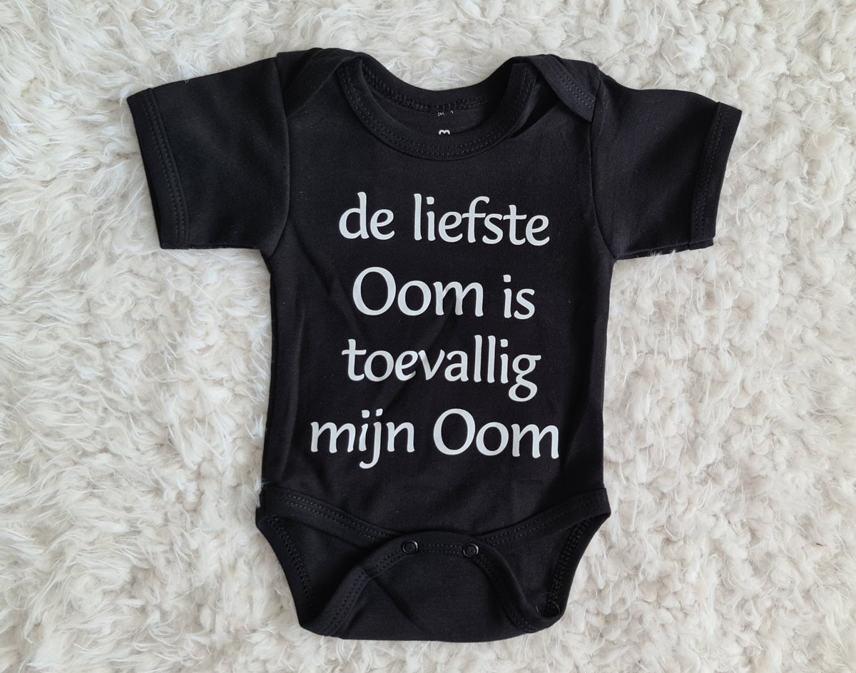 Little Jay de liefste oom is toevallig mijn oom - Zwart - Rompertje