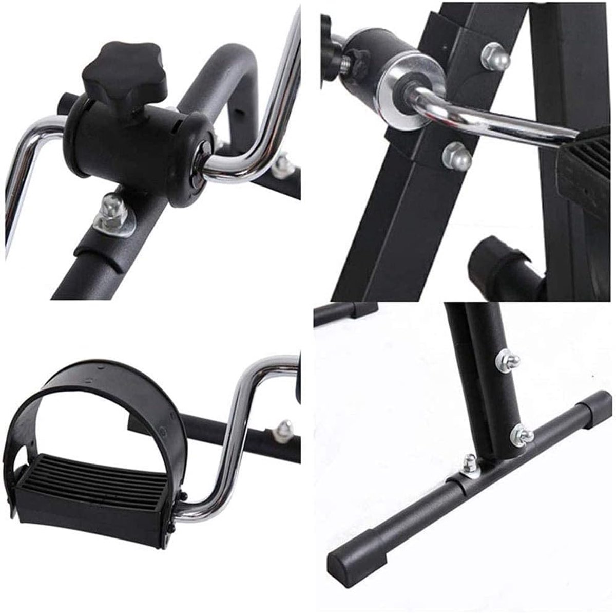 Mini Fiets Trainer - Oefenfiets Hometrainer - Cardio Fitness - Opvouwbaar Ontwerp - 3 Kilogram - Zwart