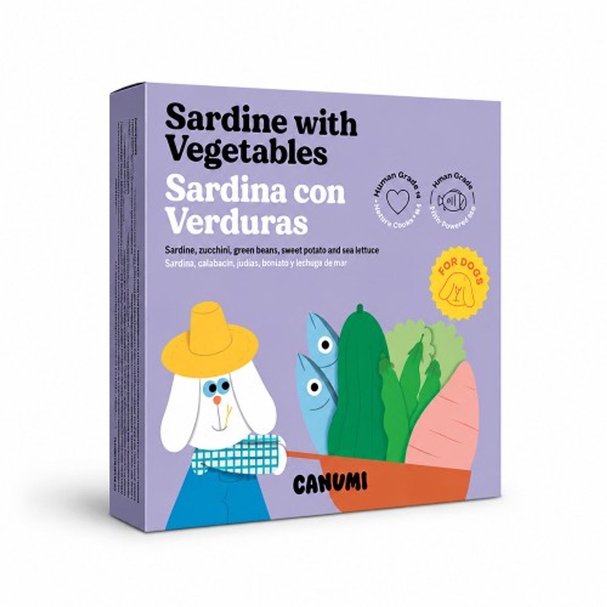 Canumi Canumi Sardientjes met groenten voor honden - natuurlijke aanvullende maaltijd - 250 gram