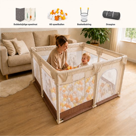Leefico Grondbox Baby met Speelmat & Speelballen