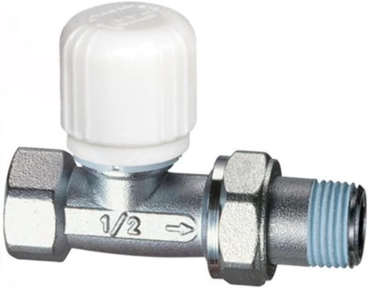 Thermostatische Klep - Verwarming Accessoire - Regelen Temperatuur - Rechte Aansluiting - 3/8 inch - Roestvrij Staal